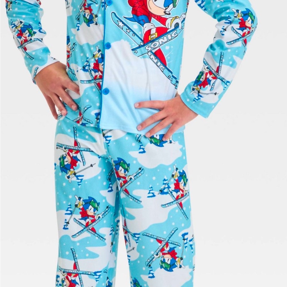 Sonic the Hedgehog Ski Pajama Set - Blue